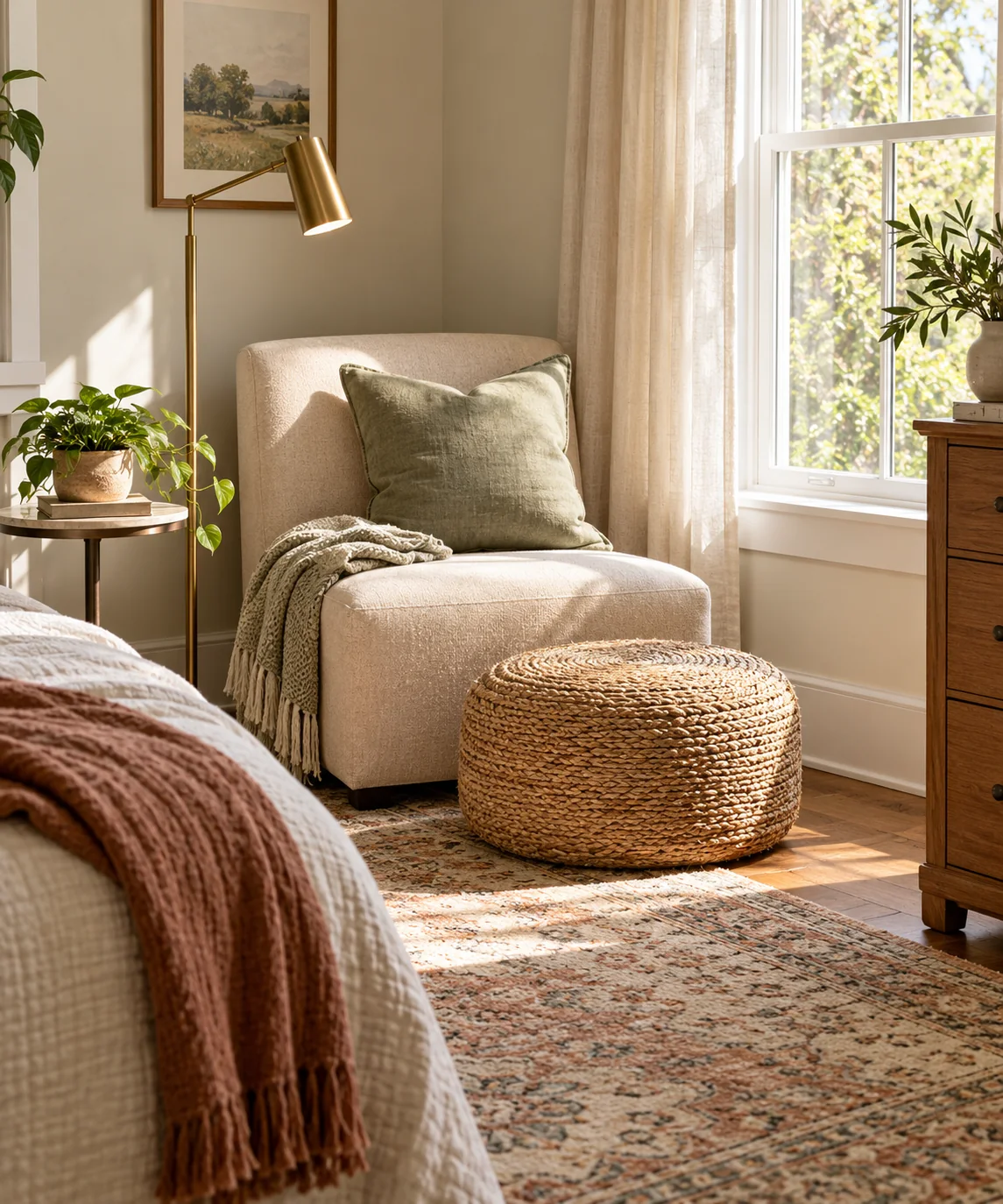 AI-generated editorial image inspired by small bedroom layouts