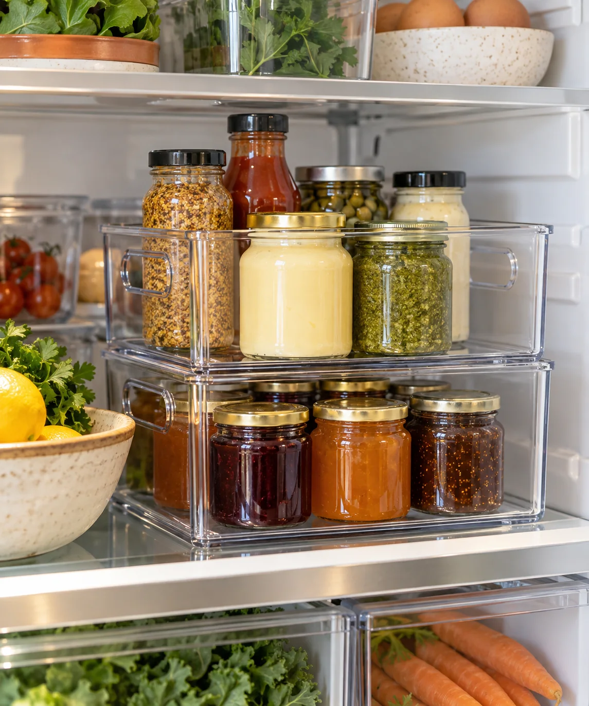 AI-generated editorial image inspired by small kitchen organization