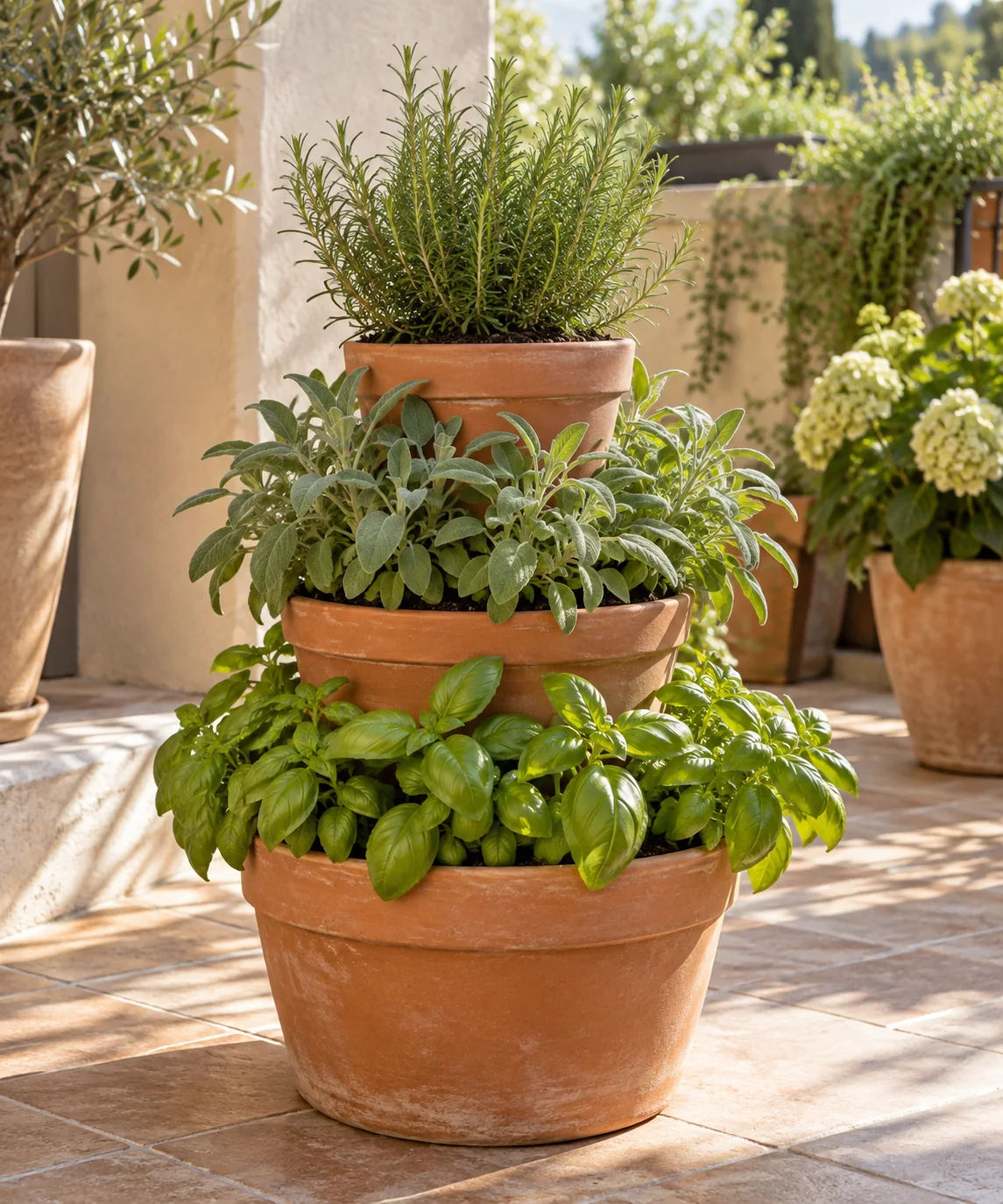 AI-generated editorial image inspired by container vegetable gardens