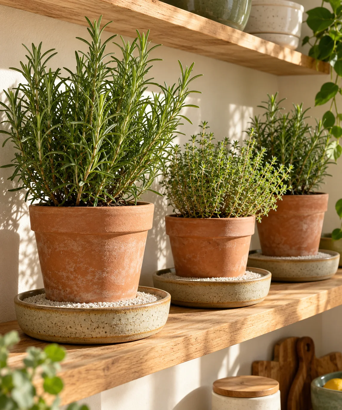 AI-generated editorial image inspired by kitchen herb gardens