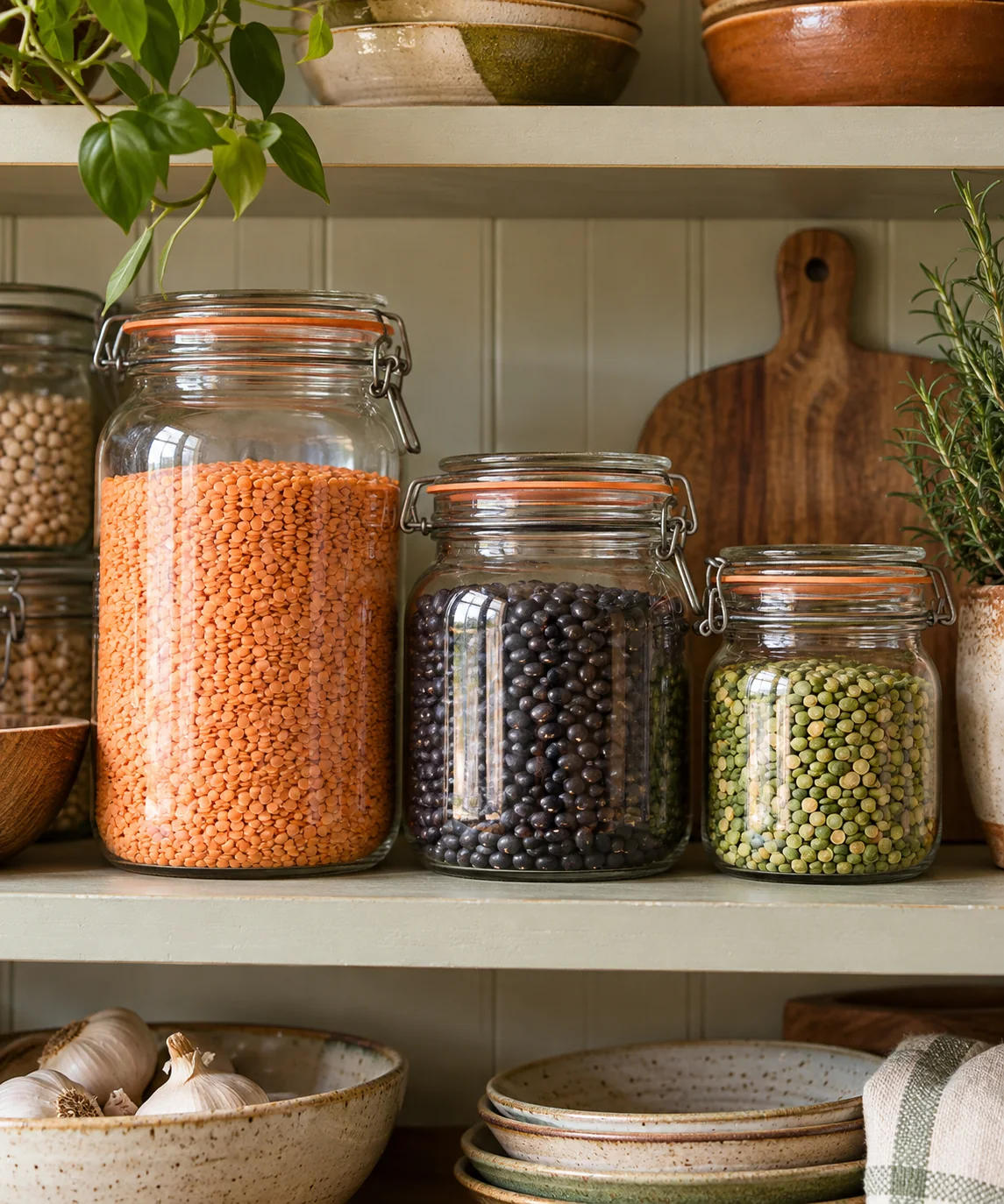AI-generated editorial image inspired by pantry organization