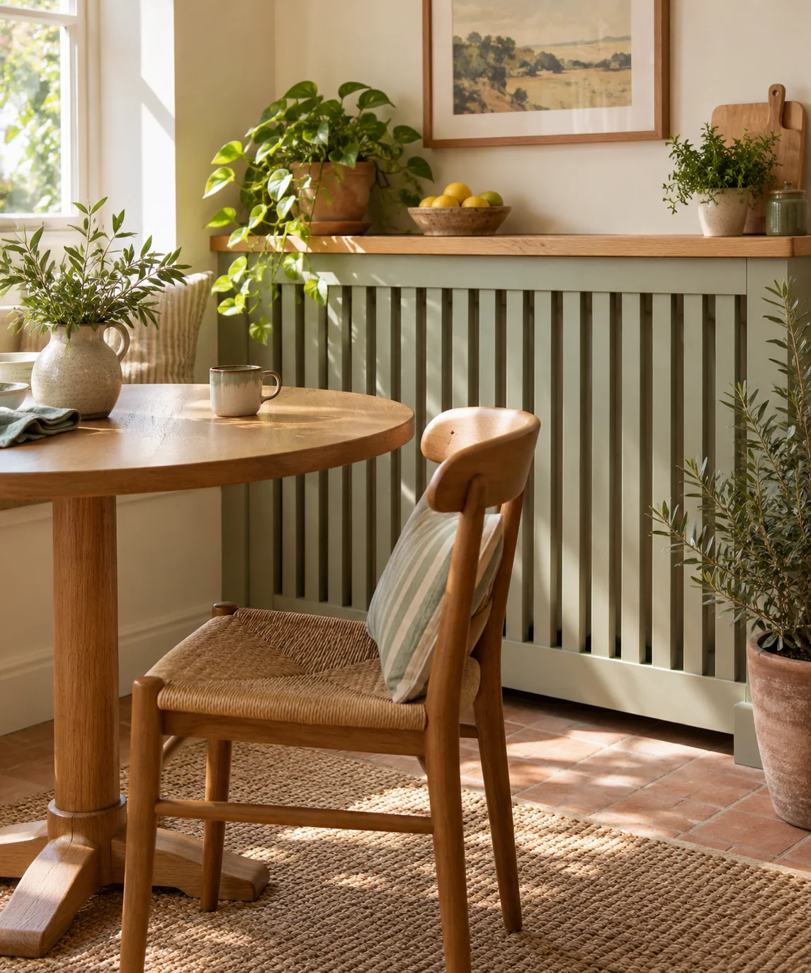 AI-generated editorial image inspired by dining nooks