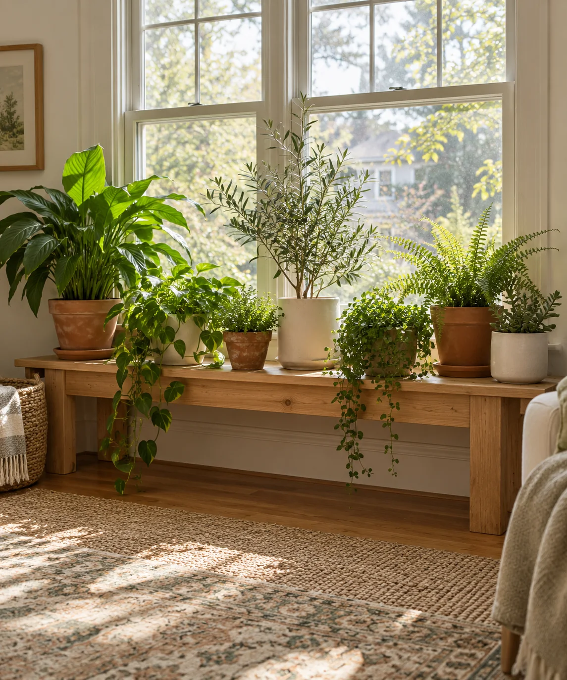 AI-generated editorial image inspired by indoor plant styling