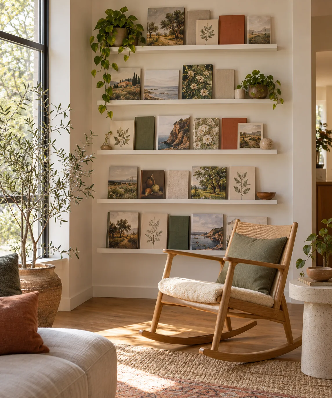 AI-generated editorial image inspired by reading corners