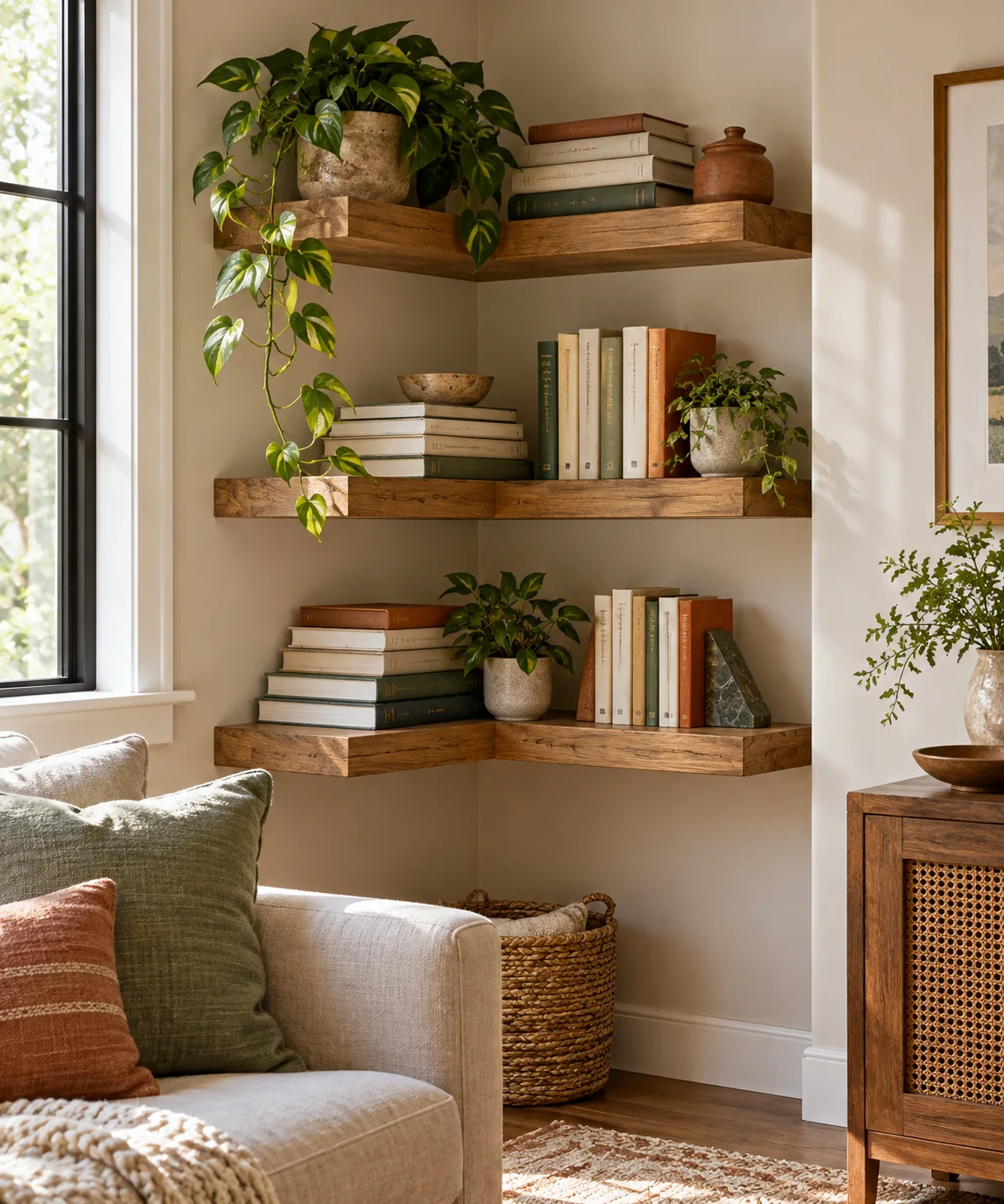 AI-generated editorial image inspired by bookshelf styling