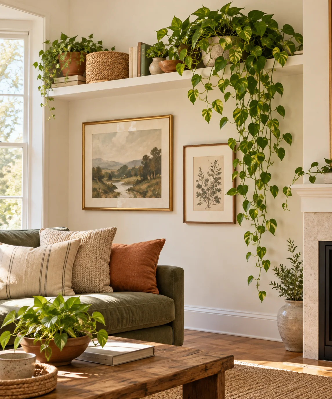 AI-generated editorial image inspired by indoor plant styling