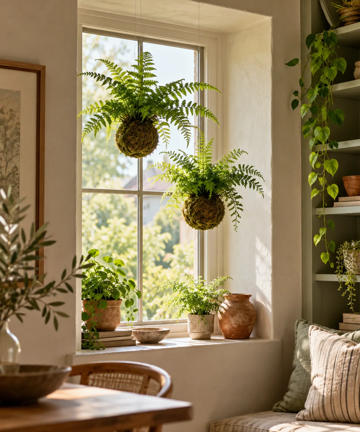 AI-generated editorial image inspired by indoor plant styling