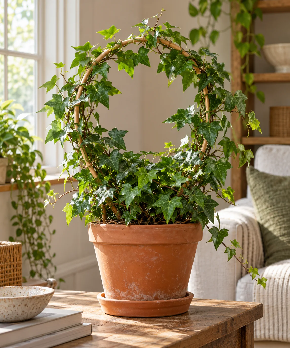 AI-generated editorial image inspired by indoor plant styling
