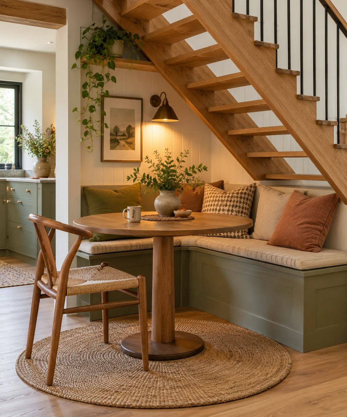 AI-generated editorial image inspired by dining nooks