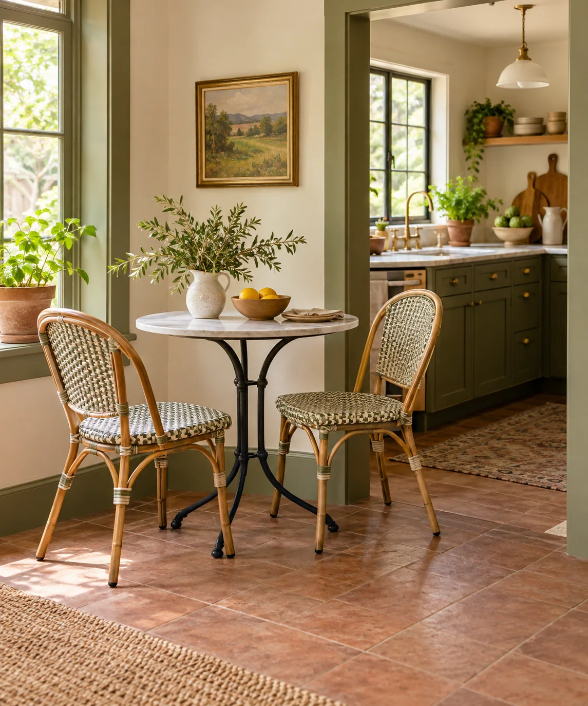 AI-generated editorial image inspired by dining nooks