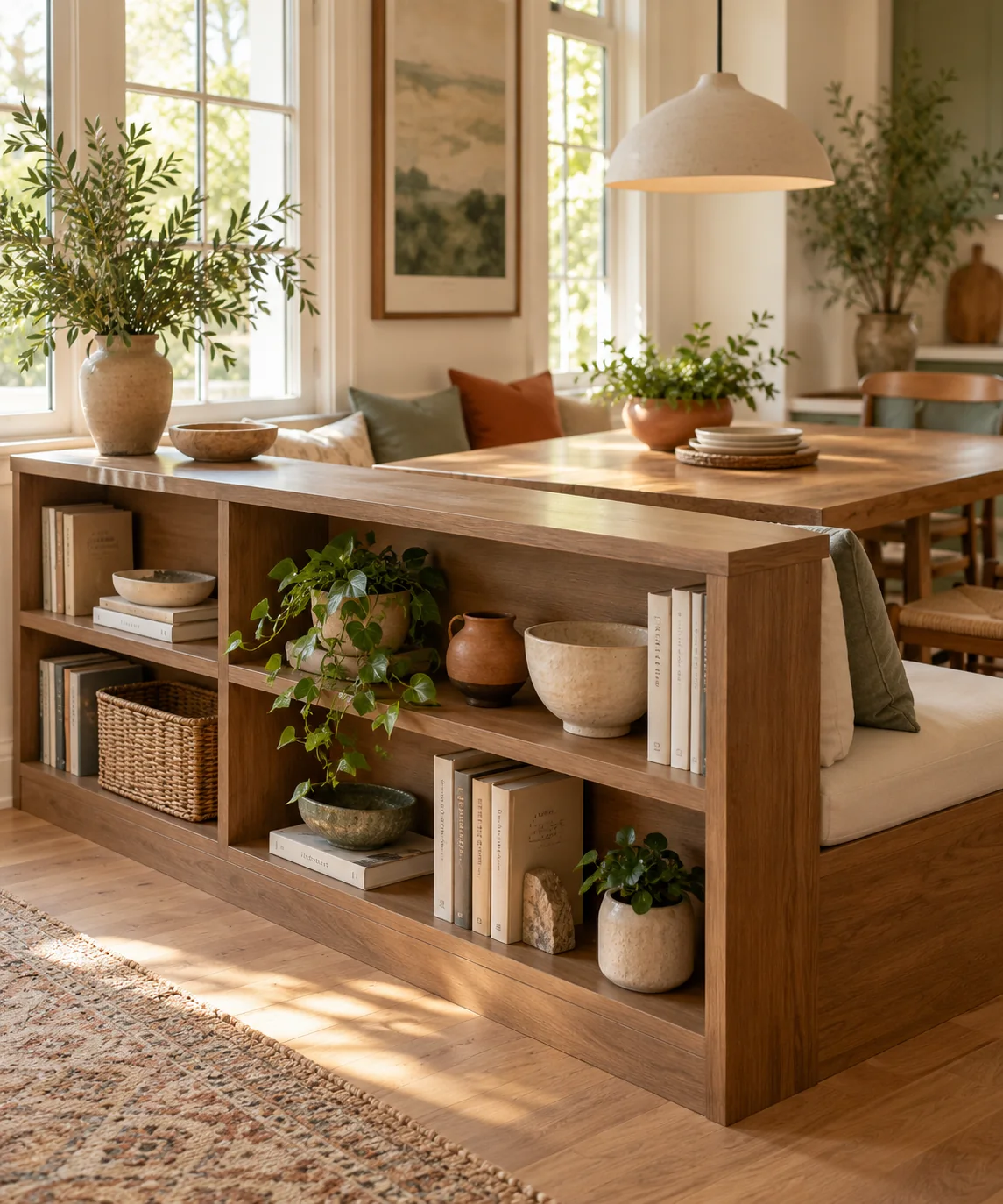 AI-generated editorial image inspired by dining nooks