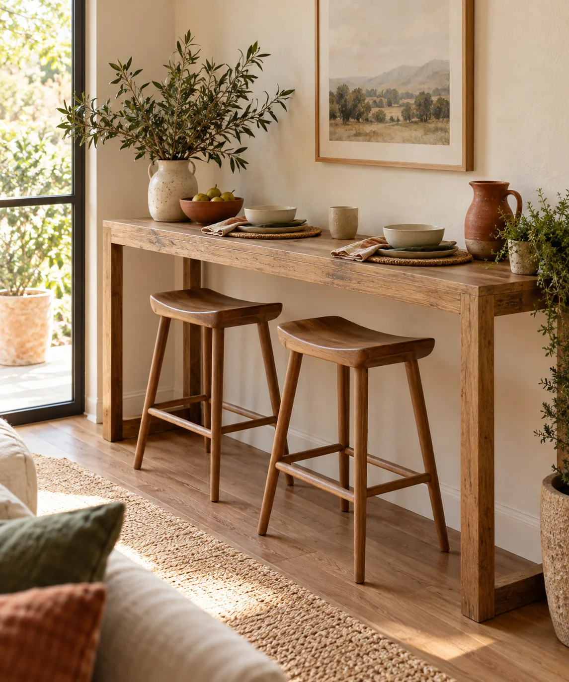 AI-generated editorial image inspired by dining nooks