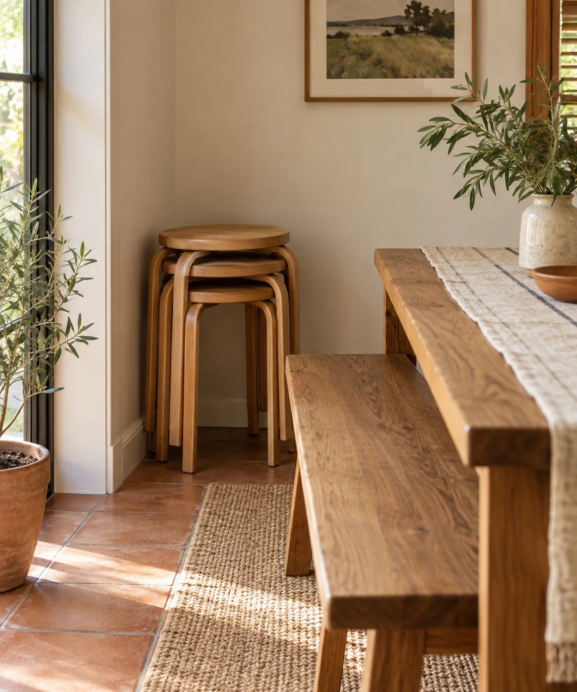 AI-generated editorial image inspired by dining nooks