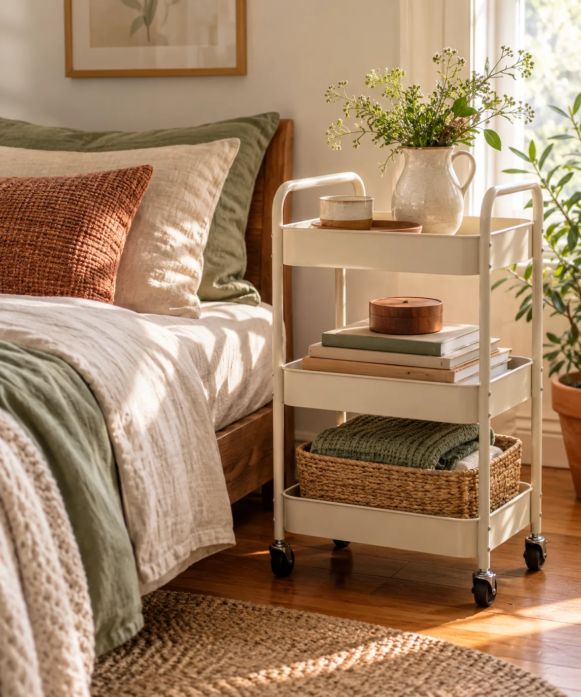 AI-generated editorial image inspired by small bedroom layouts