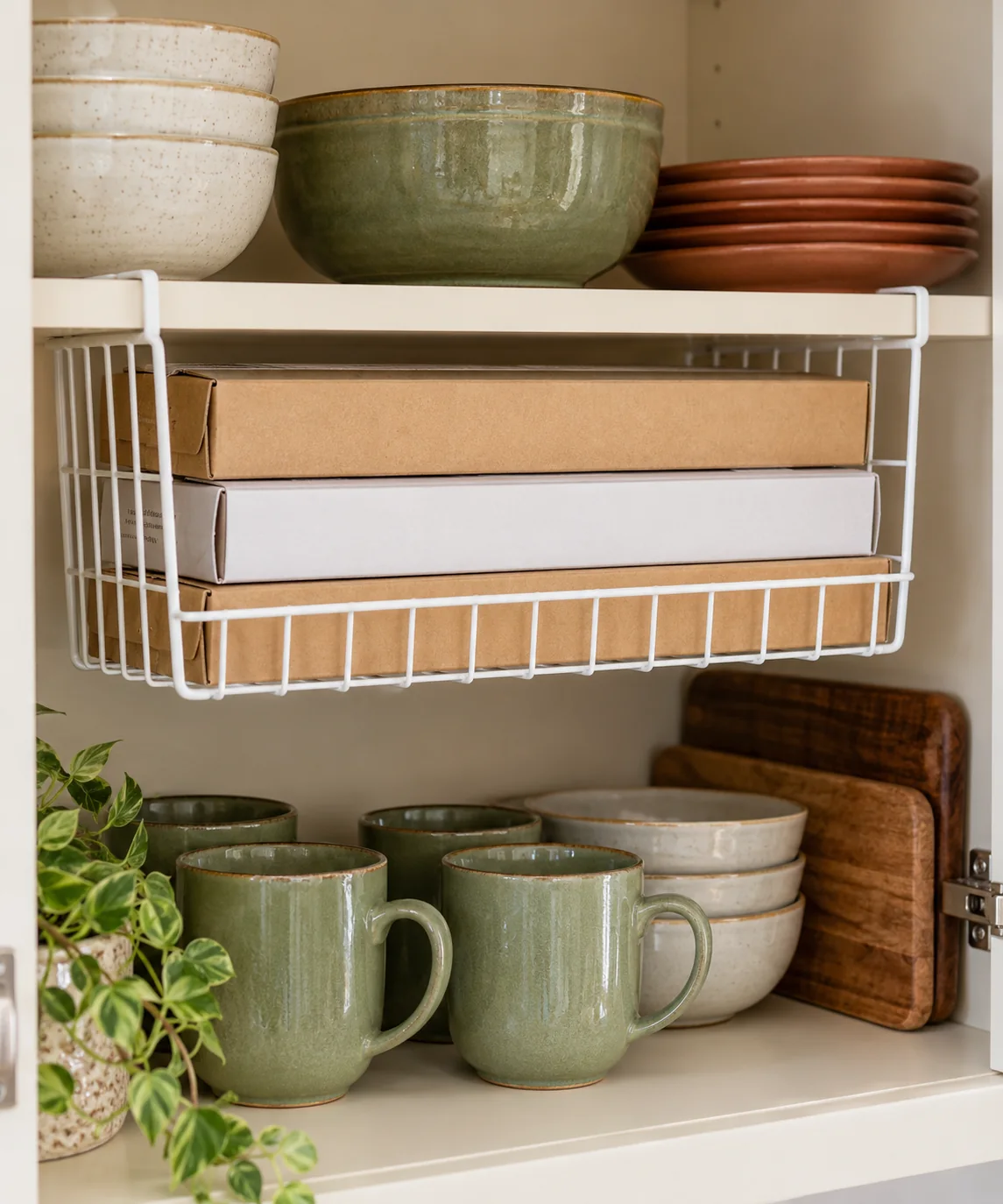 AI-generated editorial image inspired by sage and cream interiors