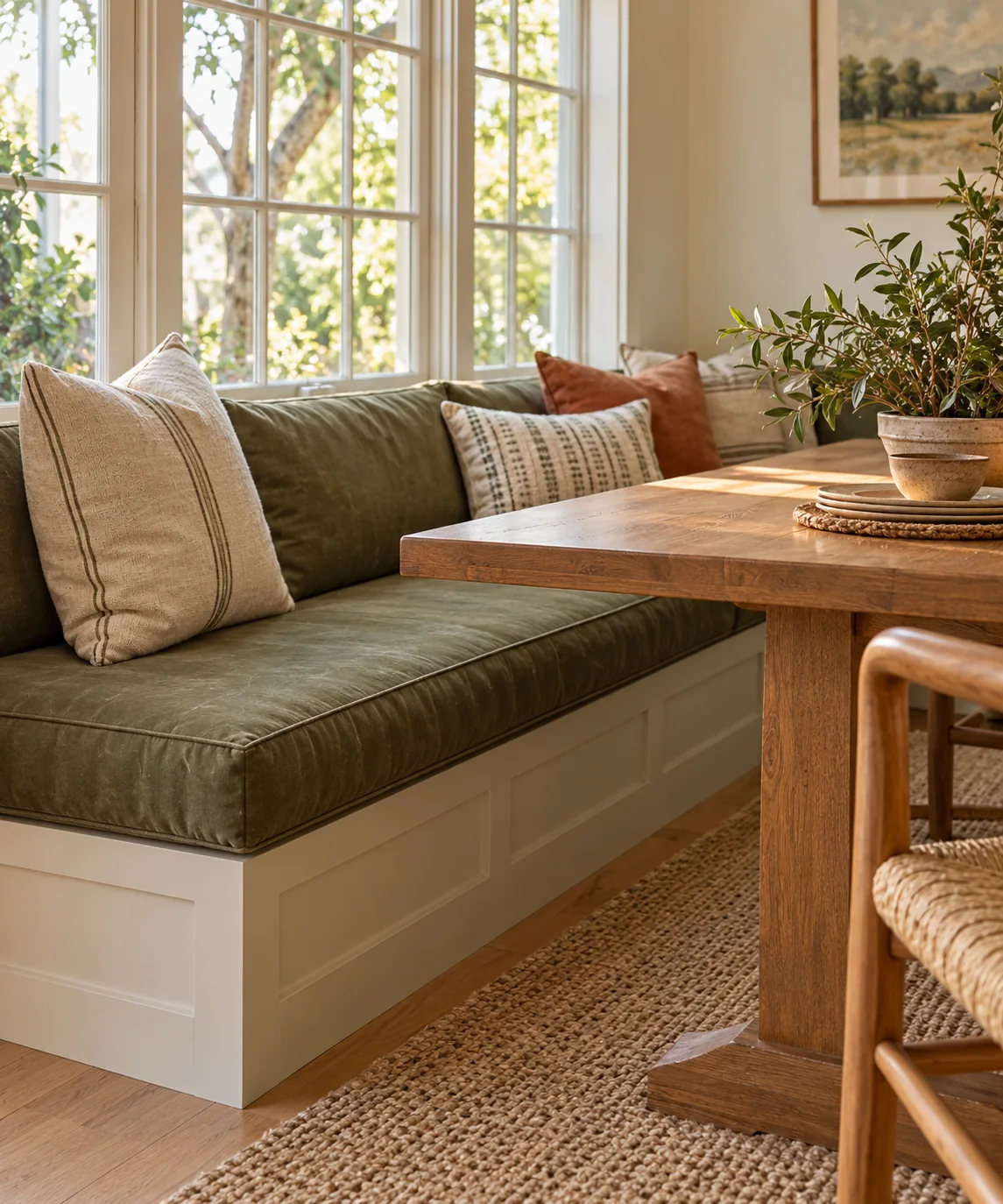 AI-generated editorial image inspired by dining nooks