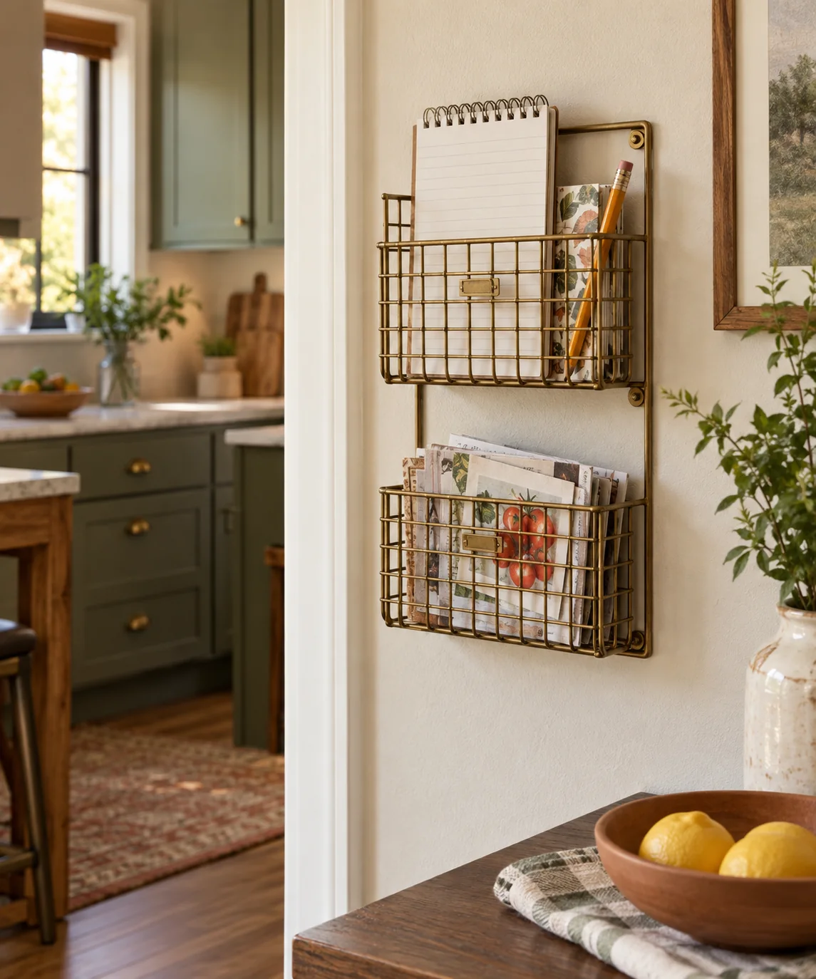 AI-generated editorial image inspired by small kitchen organization