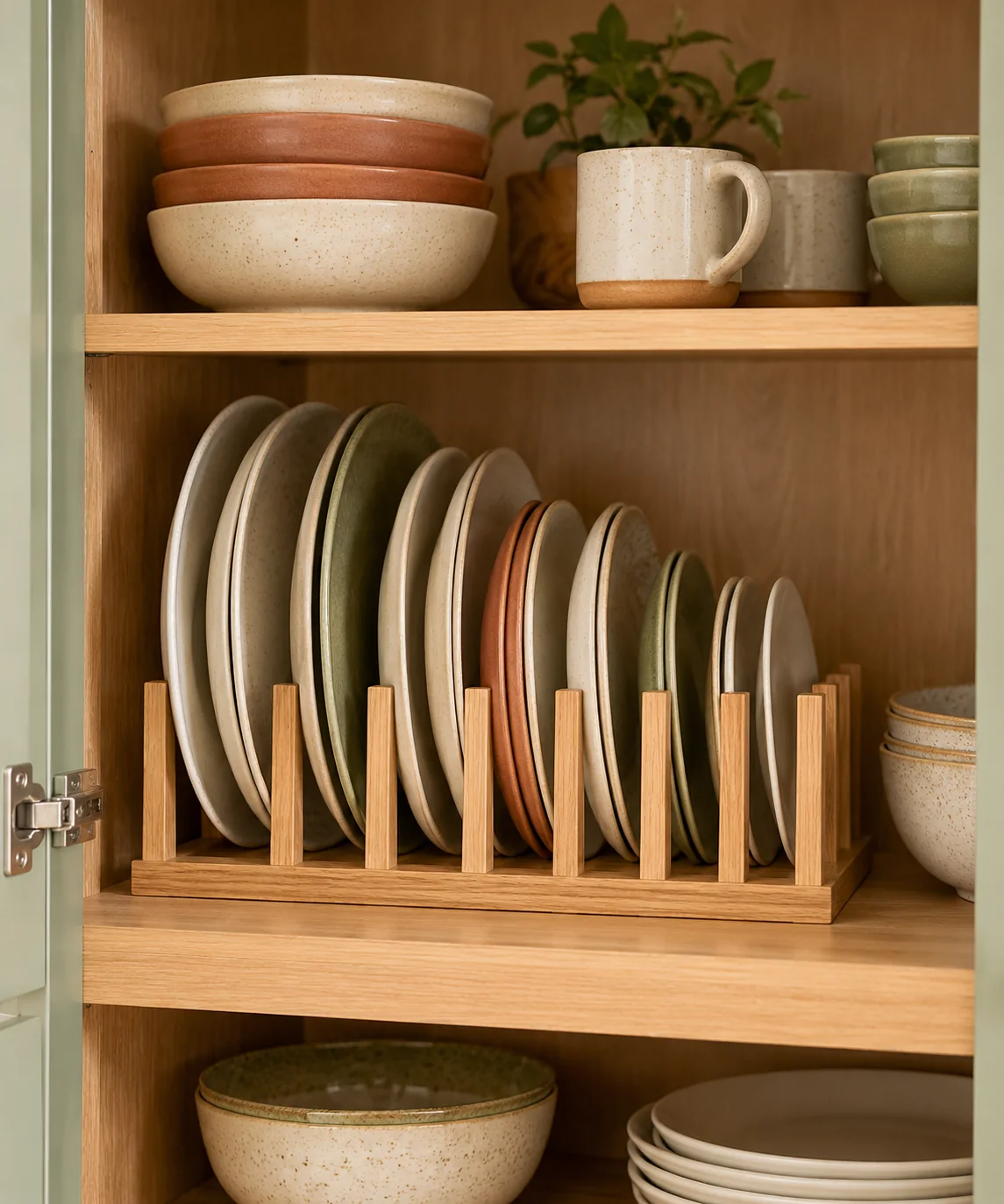 AI-generated editorial image inspired by small kitchen organization