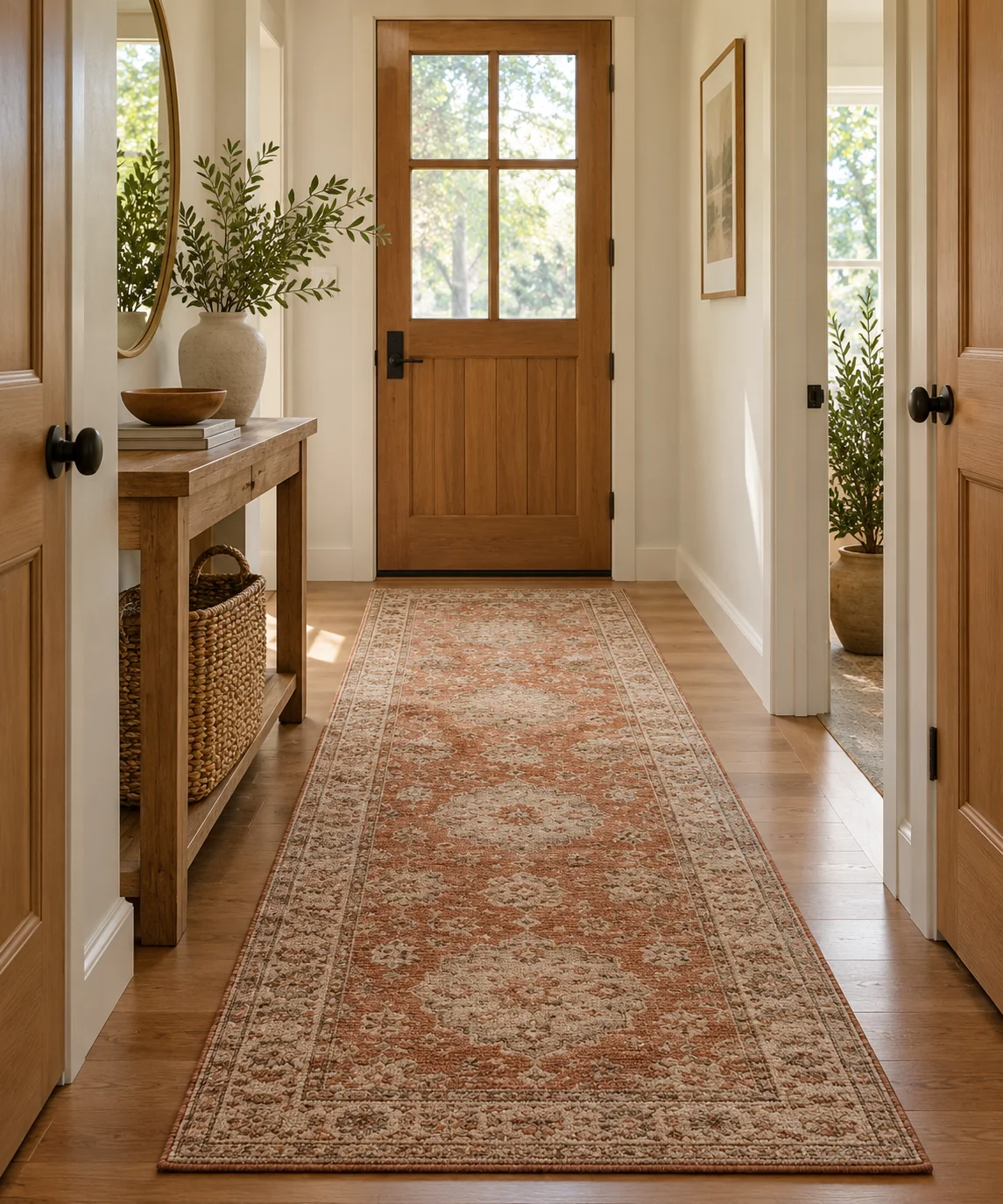 AI-generated editorial image inspired by entryway organization