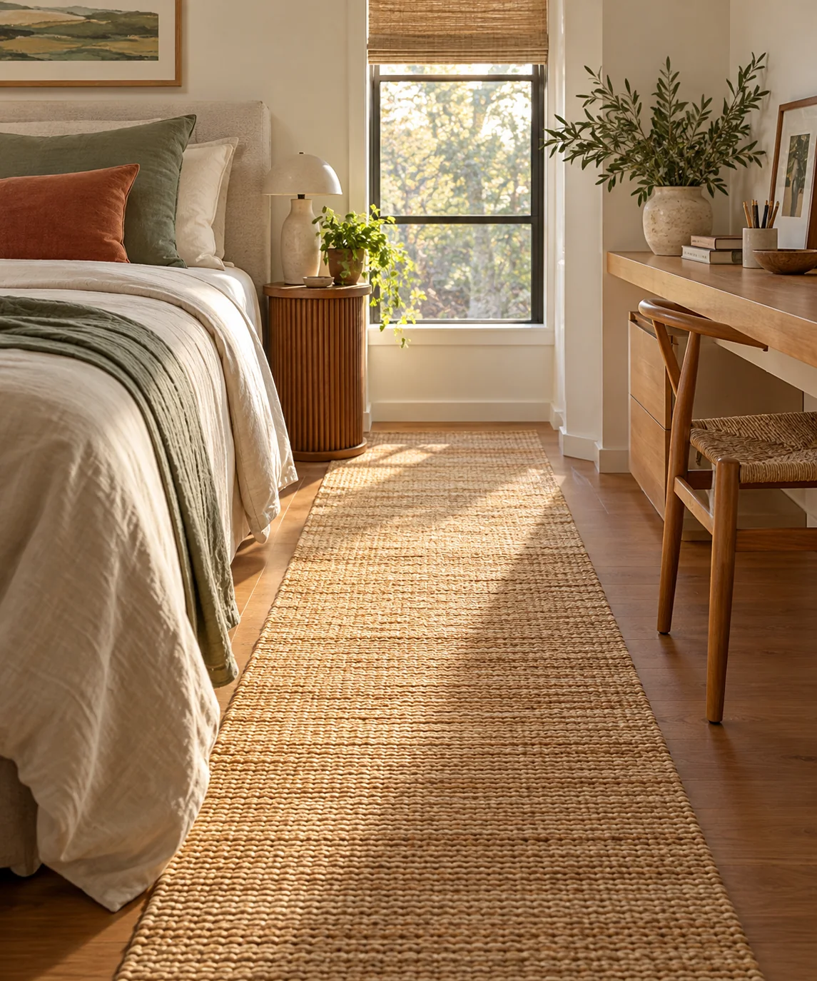 AI-generated editorial image inspired by small bedroom layouts